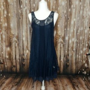 Free People Navy Lace slip dress, NWOT, S P